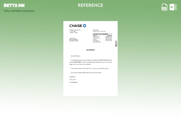 Референтен шаблон за затворање со модерен стил USA Chase